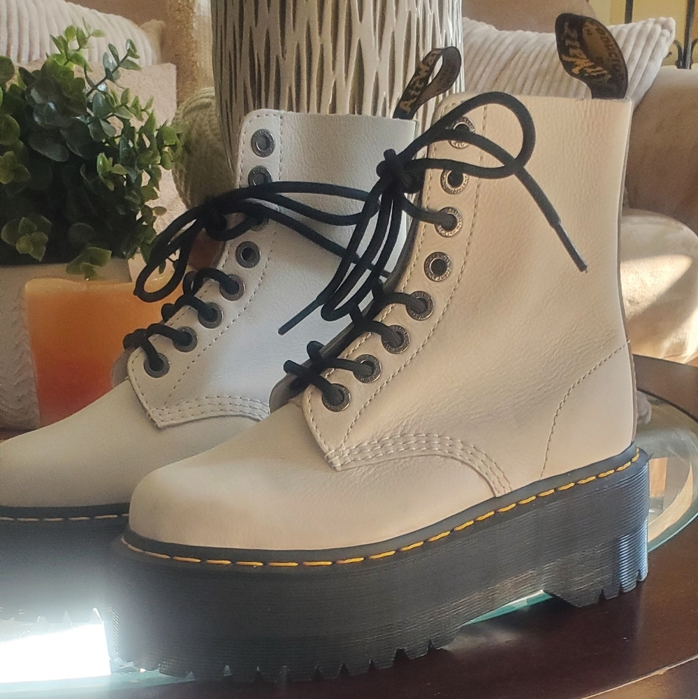 Off-White Platform Combat Boots
